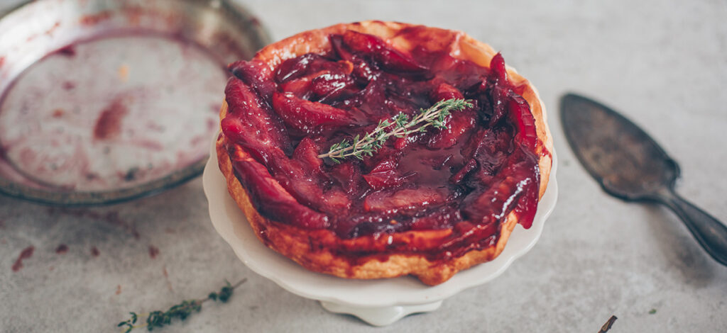 Tarte tatin aux prunes