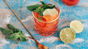Mojito à la fraise sans alcool