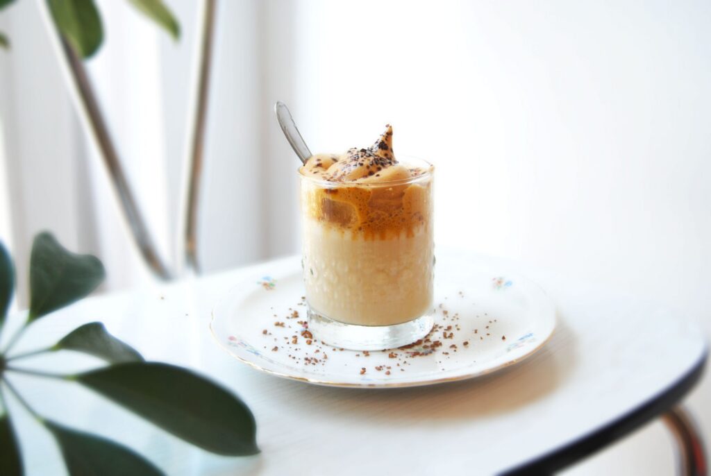 Dalgona coffee sans sucre