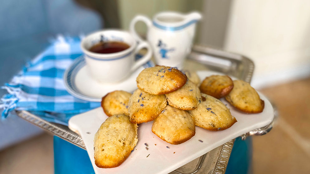 Madeleines au citron et à la lavande