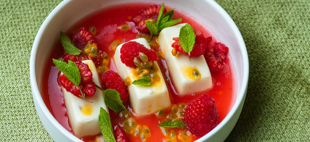 Semifreddo fruits de la passion framboise