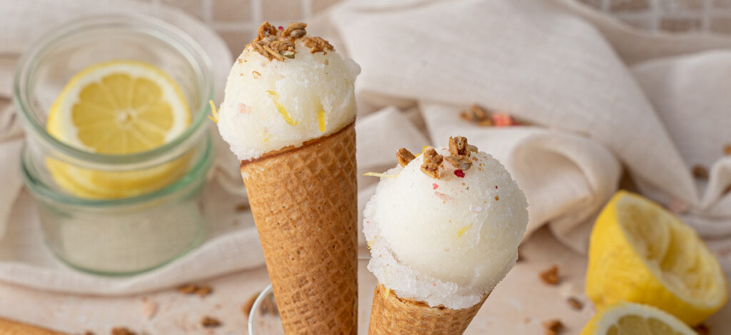 Sorbet citron au « sucre de bouleau »